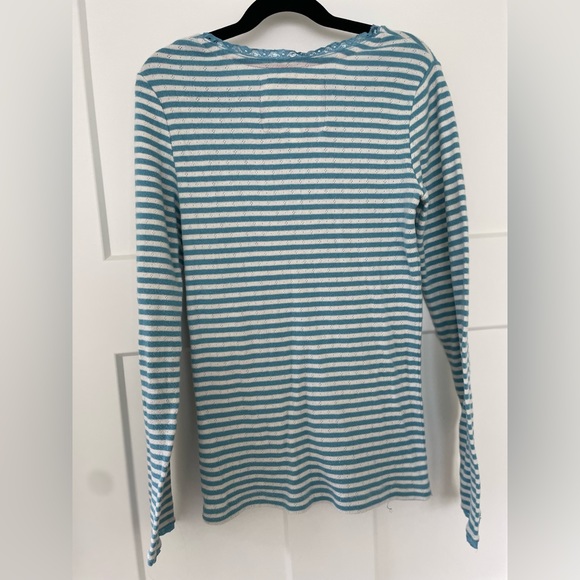 Mini Boden Blue Striped Long Sleeve Shirt - Picture 3 of 3